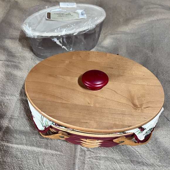 Longaberger 2007 Sweets Treats Red Basket Combo with Extra Christmas Knob, EUC - Picture 6 of 15